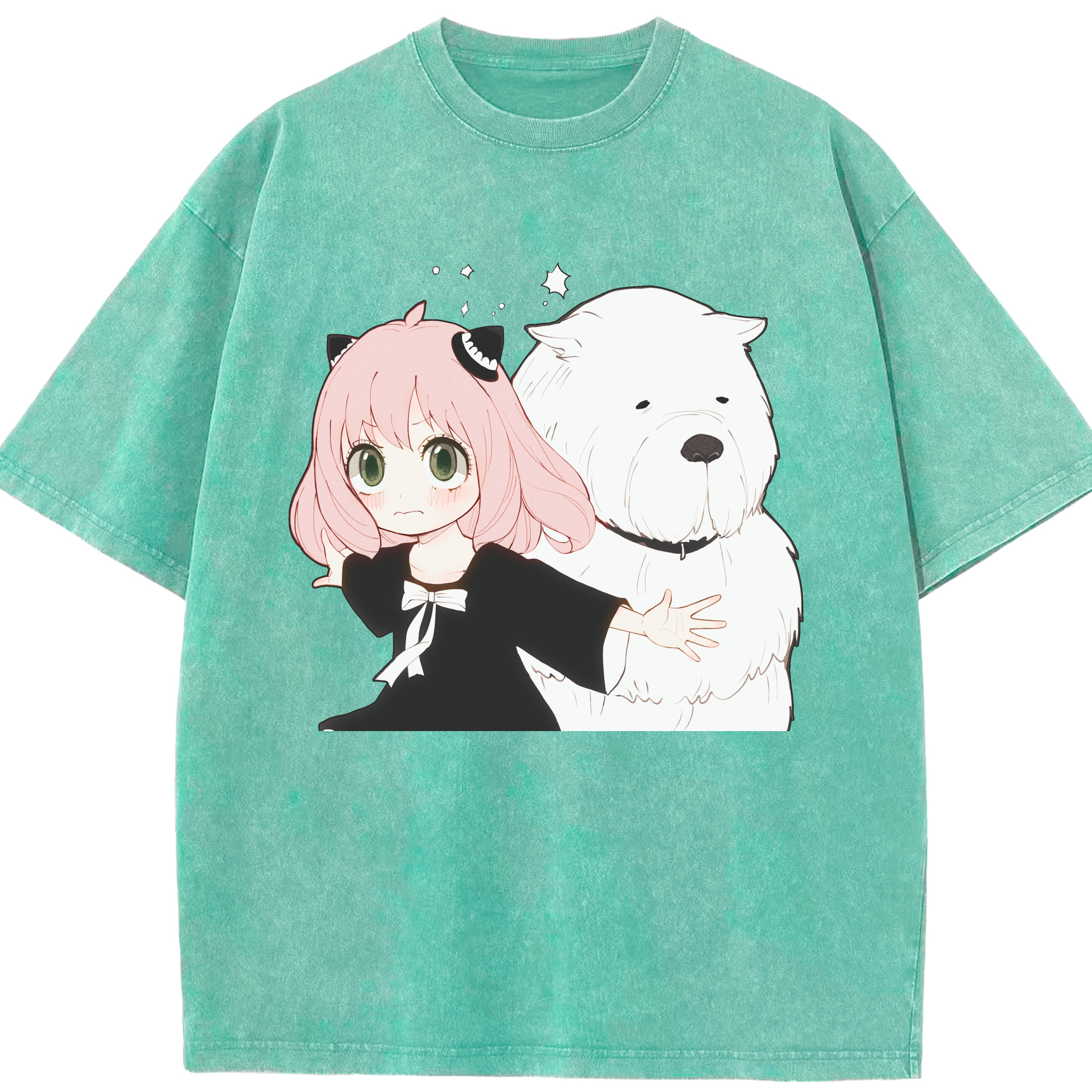 （画像用） SPY×FAMILY间谍家家酒 綿100% ヴィンテージ風 半袖Tシャツ（フロントプリント）